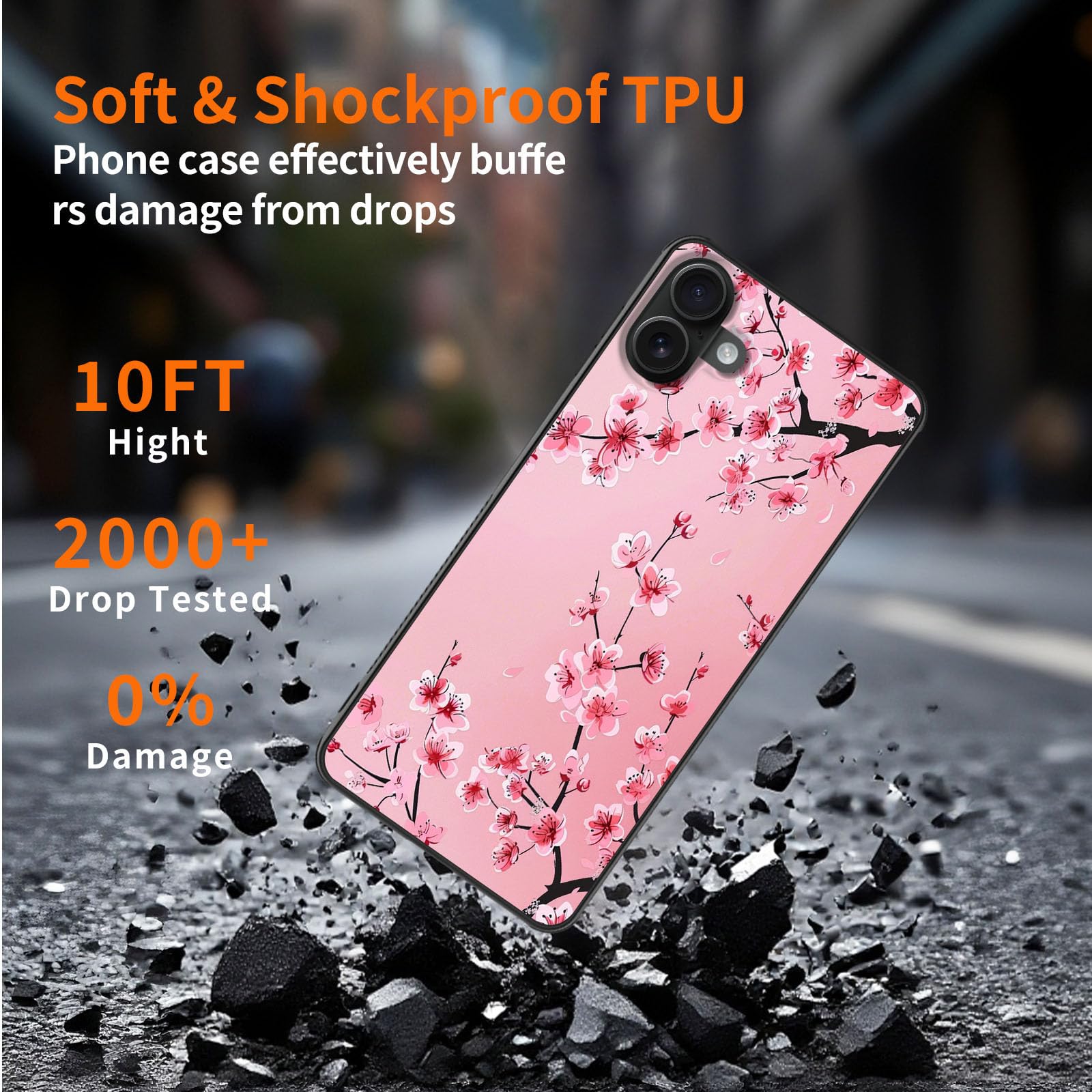Amazon.com: DSIVIKIZ Case for Apple iPhone 16–Pink Cherry Blossom
